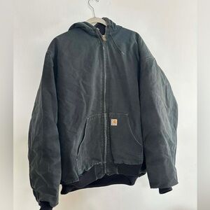 2XL Carhartt Coat Black Vintage
